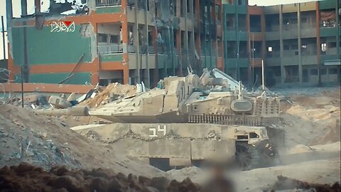Palestinian Fighters Destroyed Merkava Tank