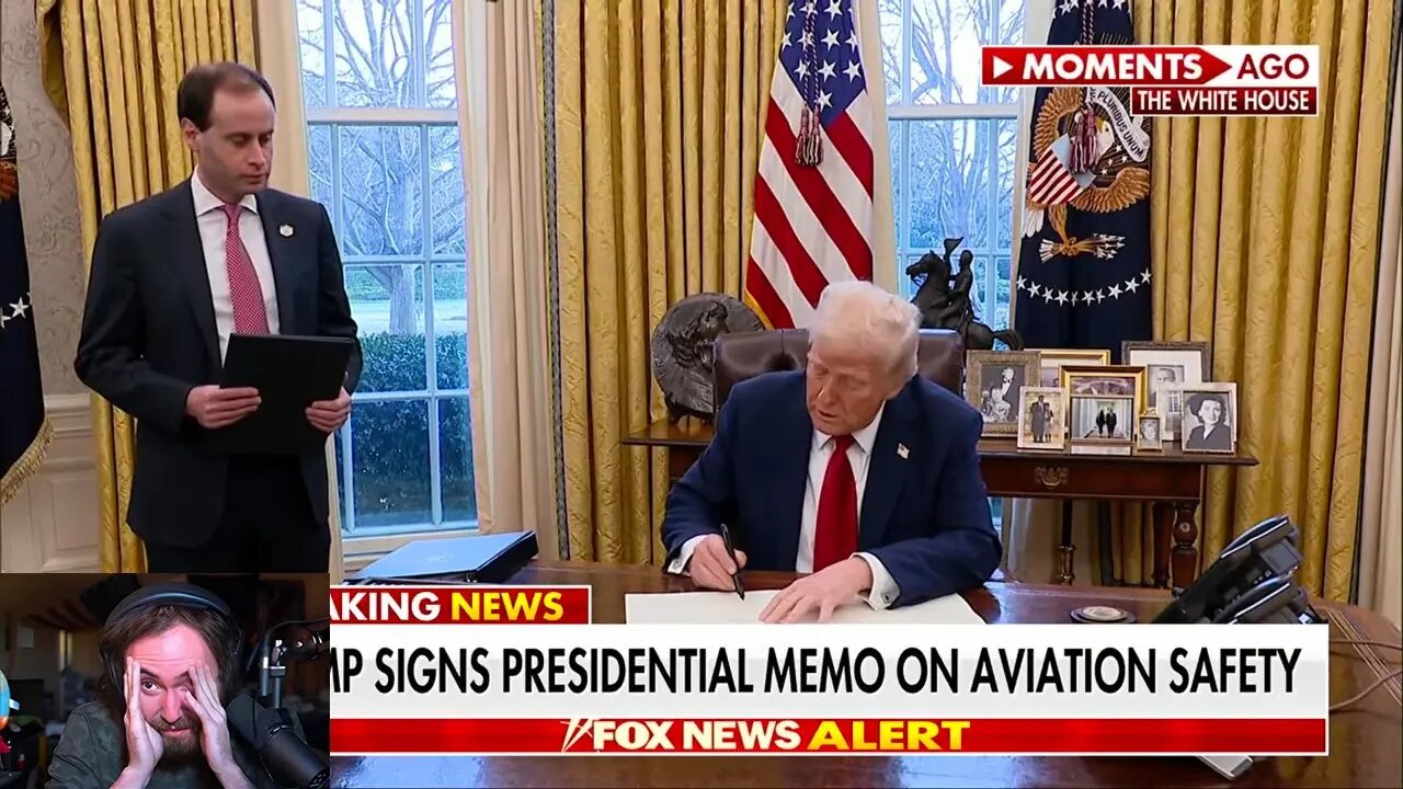 Trump Signs An Aviation Order Following The Plane Crash