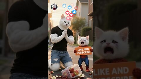 They Destroyed the Apple Car Dad Cat Built for His Son - Father Cat Revenge #cat #story