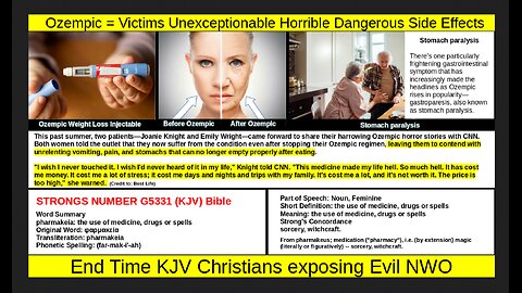 Ozempic = Victims Unexceptionable Horrible Dangerous Side Effects