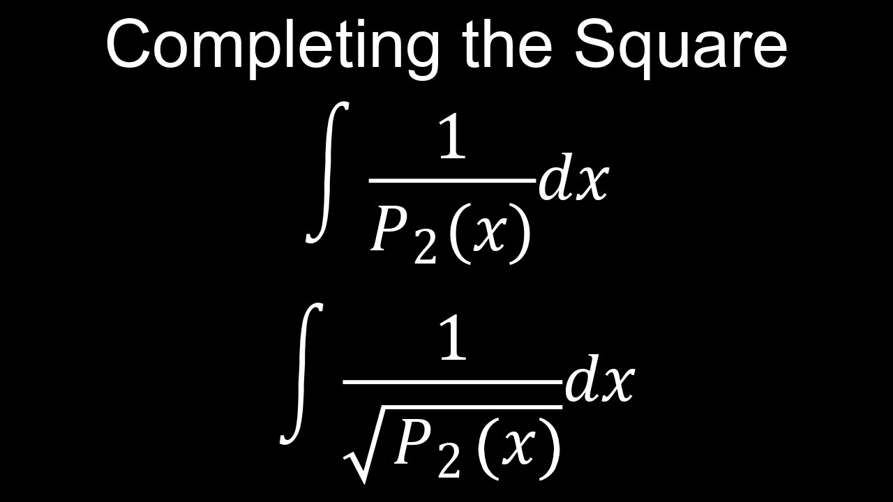 Integration, Completing the Square, Examples, Worksheet, Practice Problems - Calculus