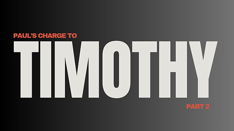 Paul's Charge to Timothy Part 2 (Polygamy) - Pastor Bruce Mejia