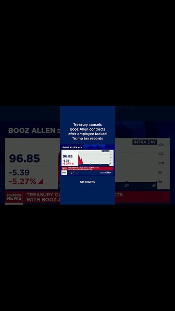 Treasury cancels Booz Allen contracts after employee leaked Trump tax records