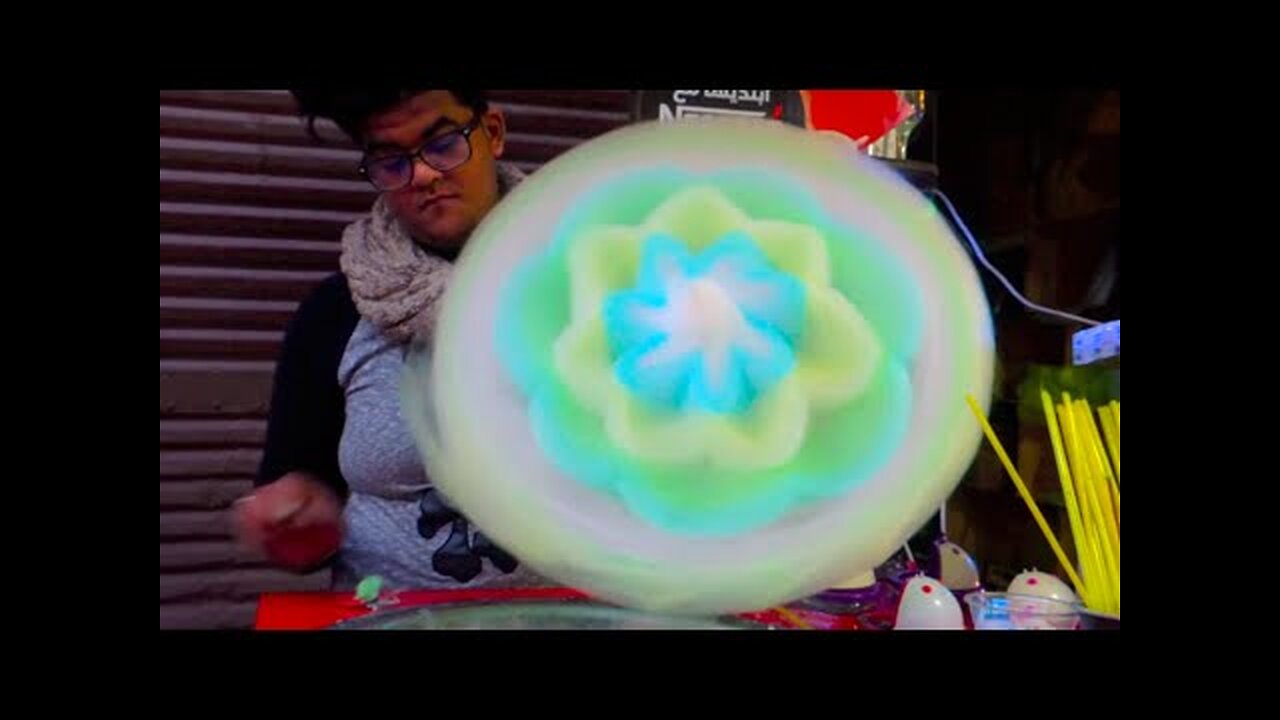 Biggest Cotton Candy Flower in the World! 綿菓子 / 솜사탕 / Zuckerwatte / Algodón de Azúcar