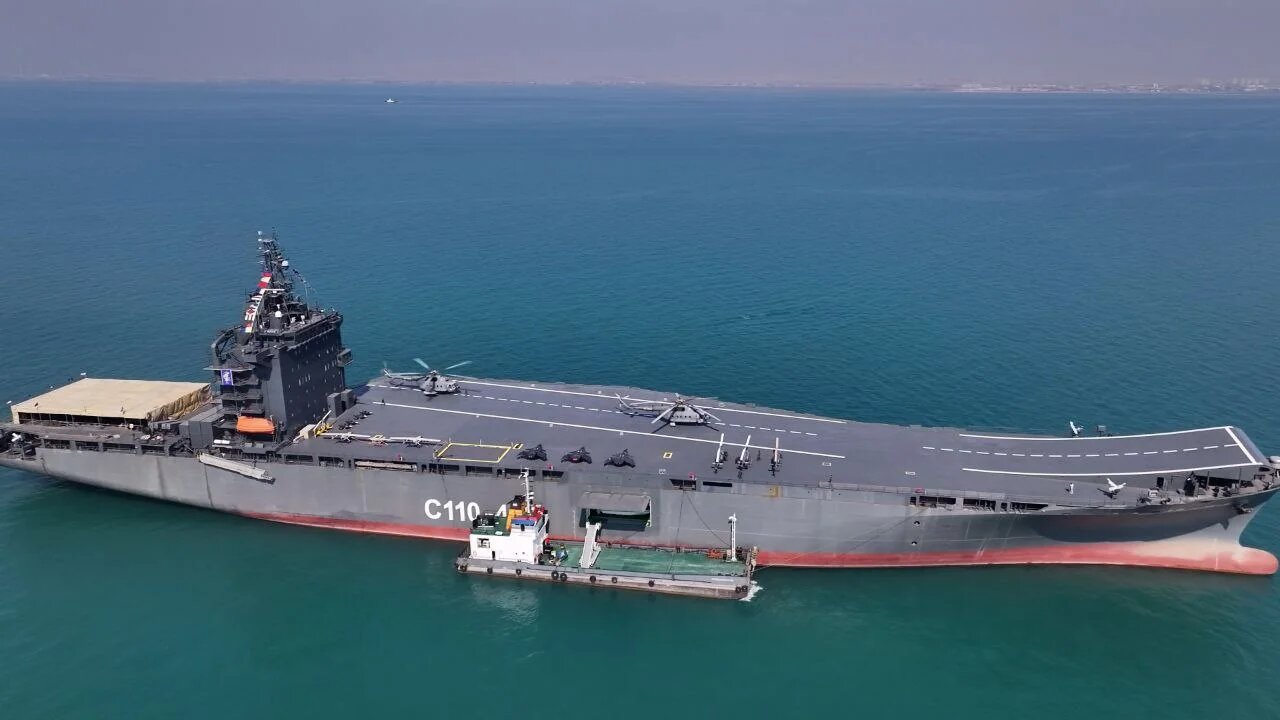 Iran's New Drone Carrier Warship: Shahid Bagheri Unveiled!