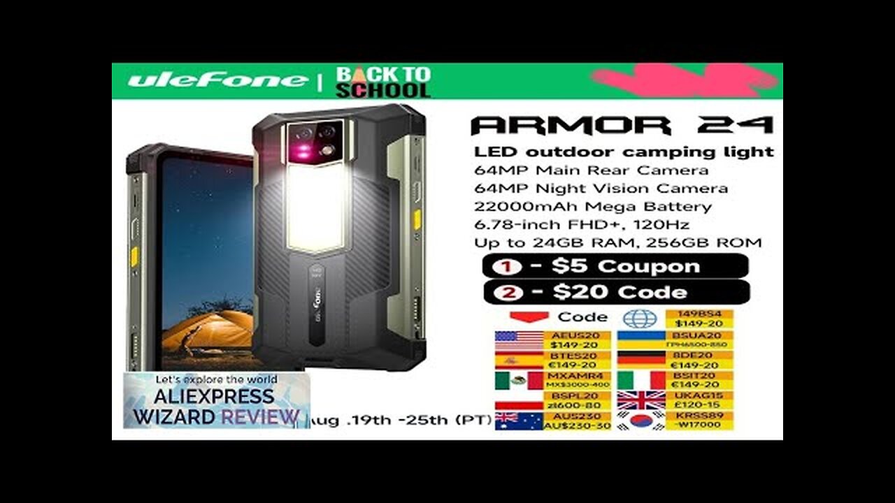 Ulefone Armor 24 22000mAh BatteryRugged IP68/IP69K，Android 14Up to 24GB RAM256GB ROM Review