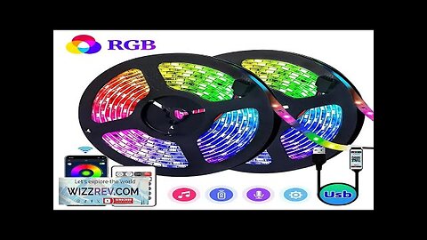 USB LED Strip Lights 5050 RGB Led Light APP Control Flexible Lamp Review