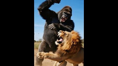 ** "Lion vs. Elephant: Epic Takedown in the Wild! 🦁🐘"