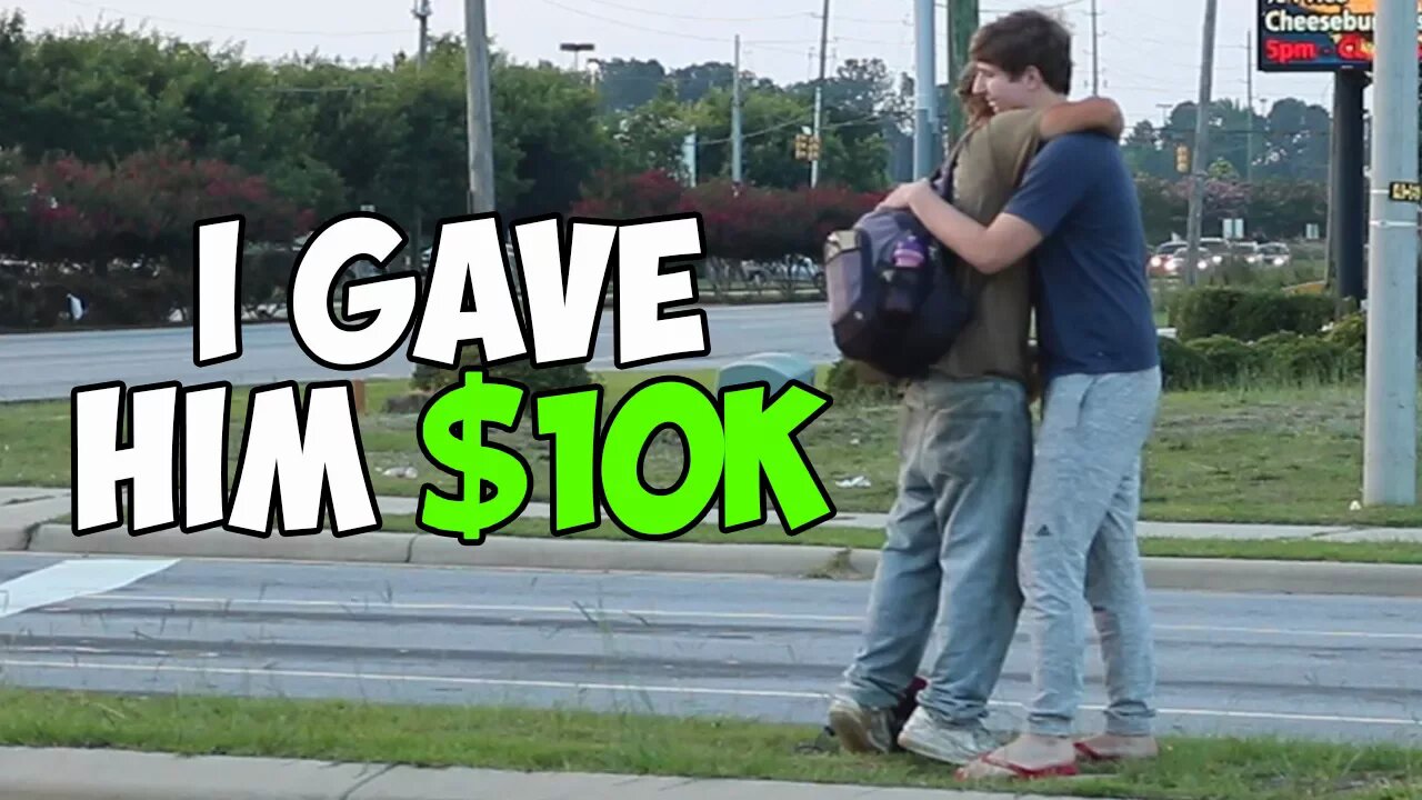 Giving A Random Homeless Man $10,000