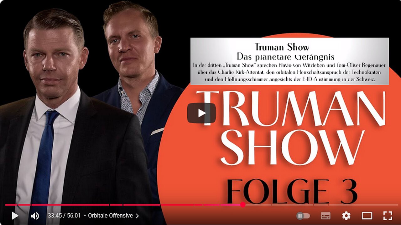 Das planetare Gefängnis Tom Regenauer‬ und ‪Flavio von Witzleben‬ in der Truman Show o5.10.2025