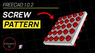🔩 Screw Pattern Tutorial - FreeCAD Fasteners Workbench - FreeCAD Array - Freecad Pattern | #Shorts