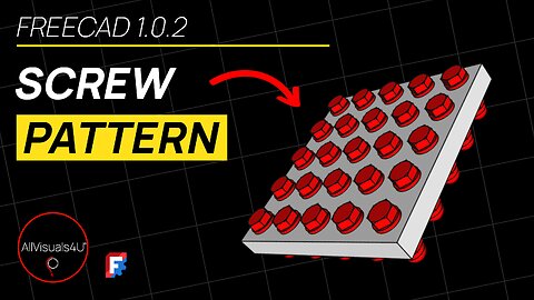 🔩 Screw Pattern Tutorial - FreeCAD Fasteners Workbench - FreeCAD Array - Freecad Pattern | #Shorts