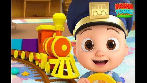 Train Song + Train Park Adventure! 🚂 | PashaToonz Nursery Rhymes & Kids Songs