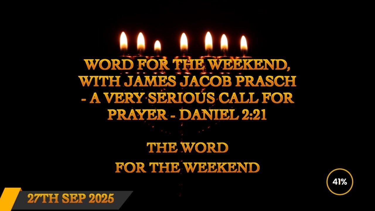 Word for the Weekend - A Very Serious Call to Prayer - Daniel 2:21