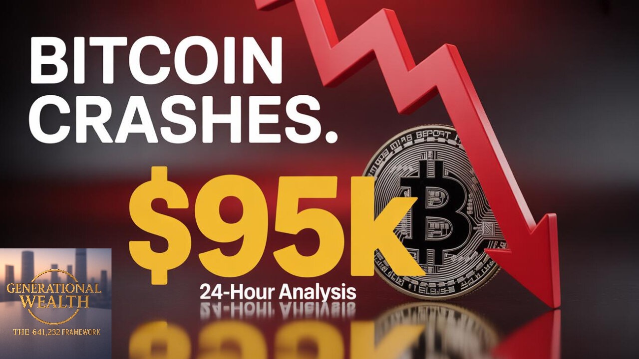 Bitcoin Crashes Below $95K - Complete 24-Hour Crypto Market Analysis & Whale Activity