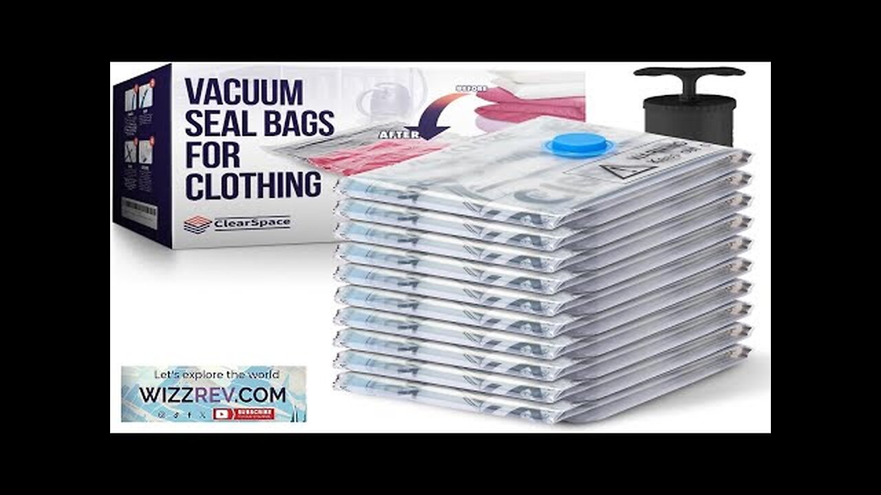 ClearSpace Vacuum Seal Bags for Clothing Vacuum Storage Bags – 10 Large Review