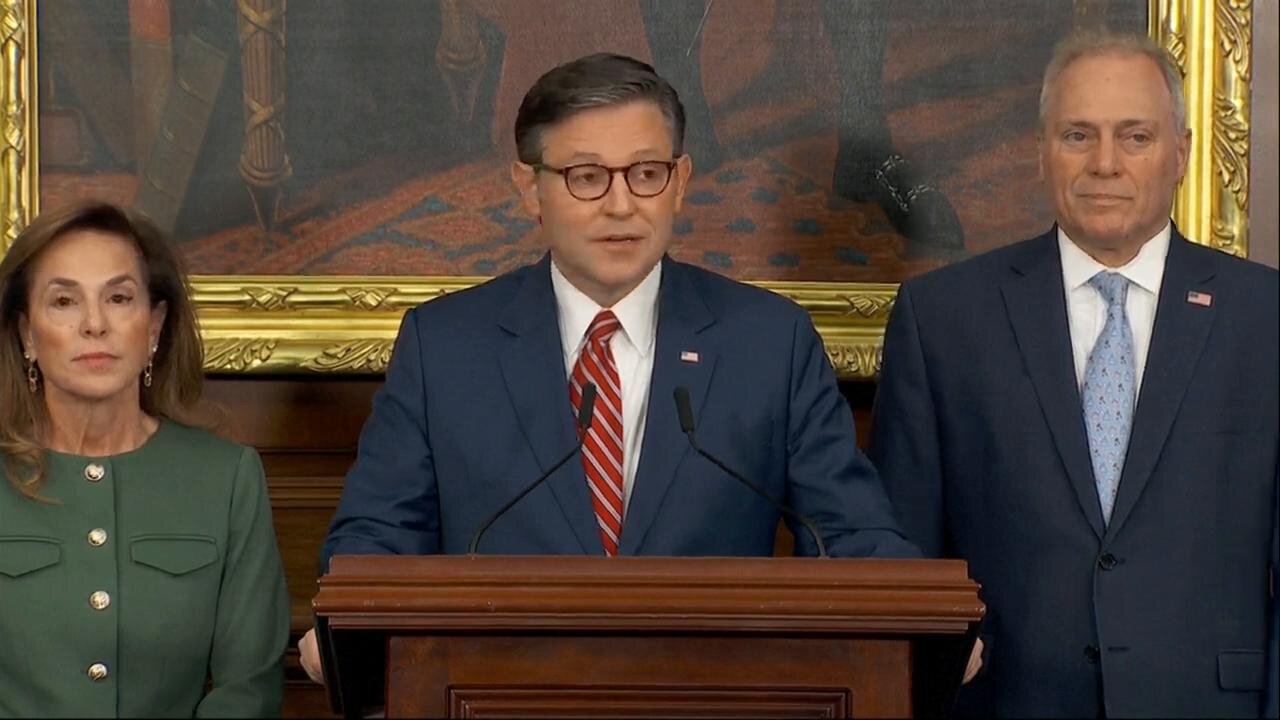 Mike Johnson holds a press conference - October 8, 2025