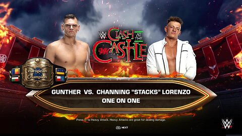 WWE 2k24 Gunther(C) vs Channing Stacks Lorenzo