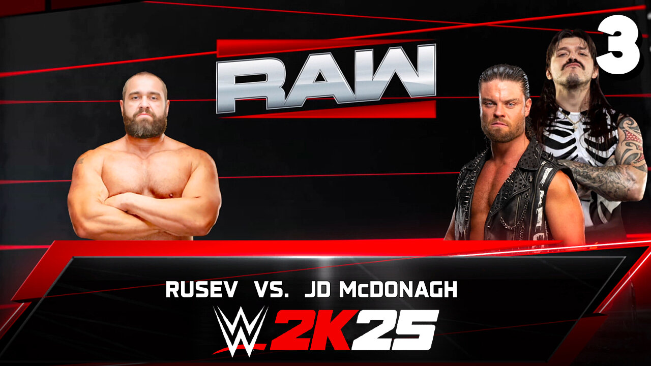 WWE 2K25 Raw September 22nd 2025 - Match 3: Backstabber!