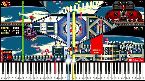 Sonic & Knuckles - Death Egg Zone Act 2 Piano MIDI