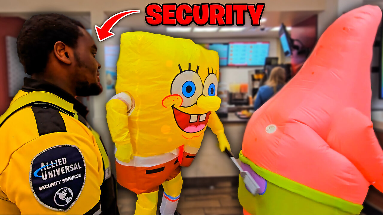 SpongeBob orders a Krabby Patty at Wendy's!