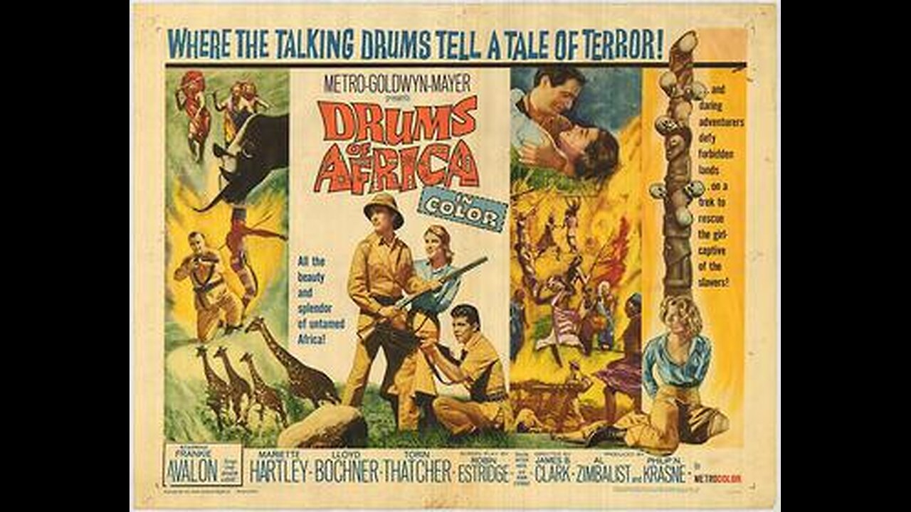Movie From the Past - Drums of Africa - 1963 - COLORIZED - Classic Adventure Film - Buster Crabbe