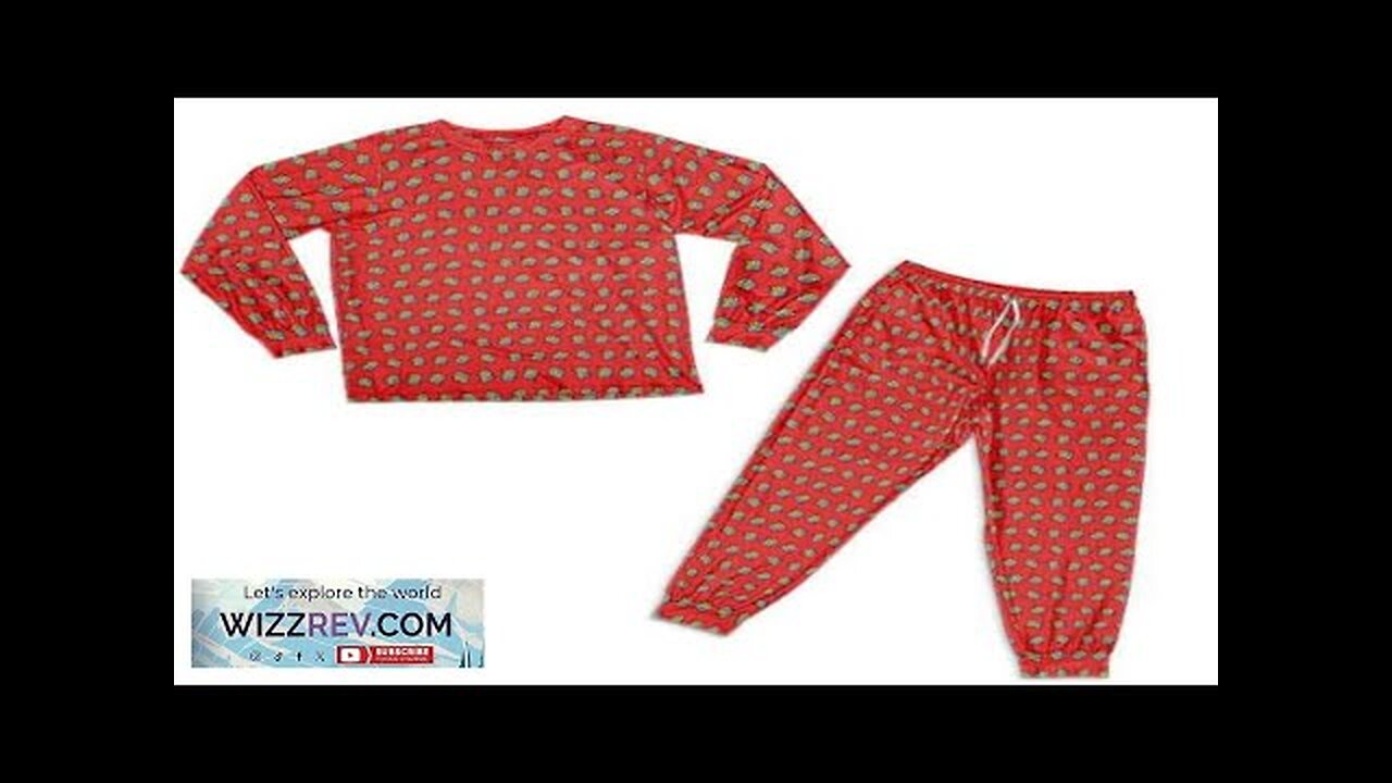 DC Comics Teen Titans Cartoon Logo Pattern Red Pajamas Set Review