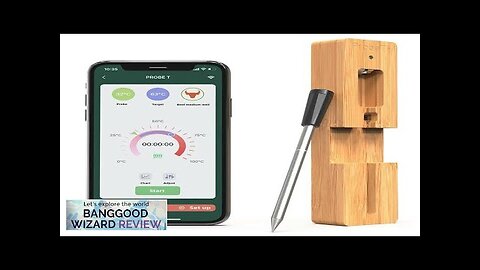 AGSIVO bluetooth Wireless Food Meat Thermometer 165ft Long Range Digital Thermometer Alarm Review