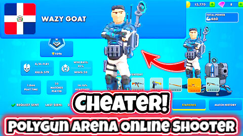 Exposing My 1st Cheater in Polygun Arena Online Shooter (he ruined an 18 game win stream)