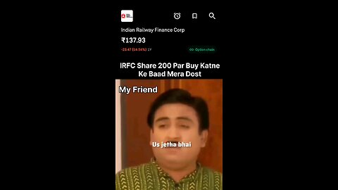irfc share prices now days #rumble #today #tmkoc