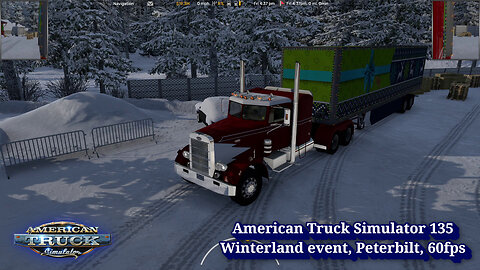 American Truck Simulator 135, Winterland event, Peterbilt, 60fps