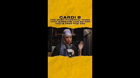 @iamcardib The most powerful thing that someone can do for you is pray for you