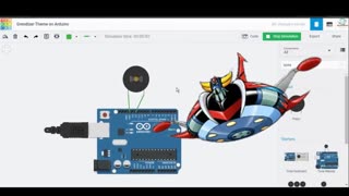 #Arduino Playing Grendizer theme with #Tinkercad