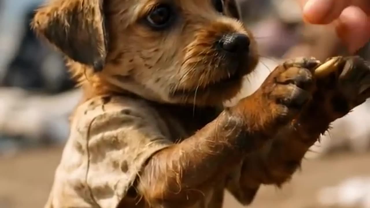 The poor dog have old phone, so his friends are macking fun of him