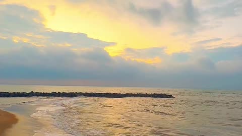 The beauty of the beach in the evening..