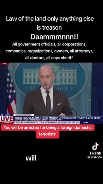 The Law of the Land only, everything else is treason!!!!