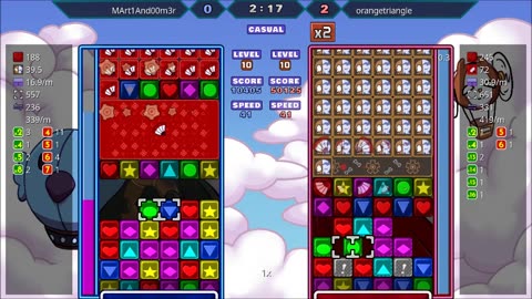 Panel Attack 2-Player Casual (11-25-2025): Mart1And00m3r vs. OrangeTriangle