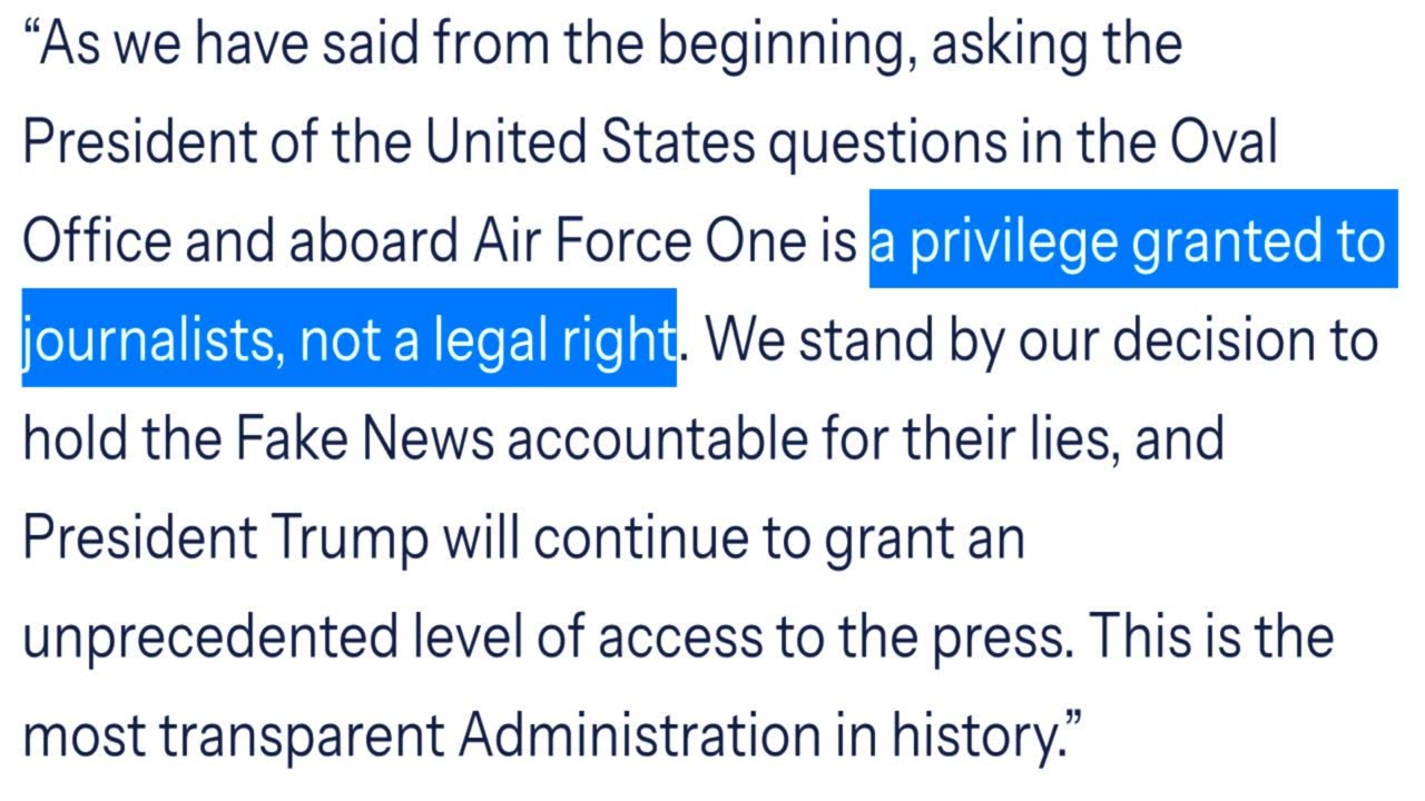 Questions to president is a privilege granted to journalists associated press NOT a legal right🆕