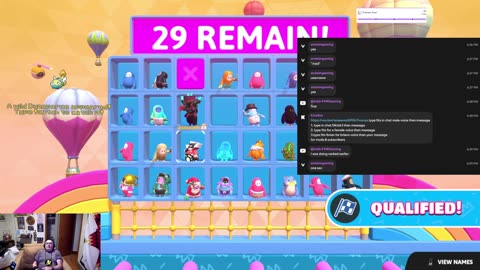 chill streamer playing fall guys & sonic rumble