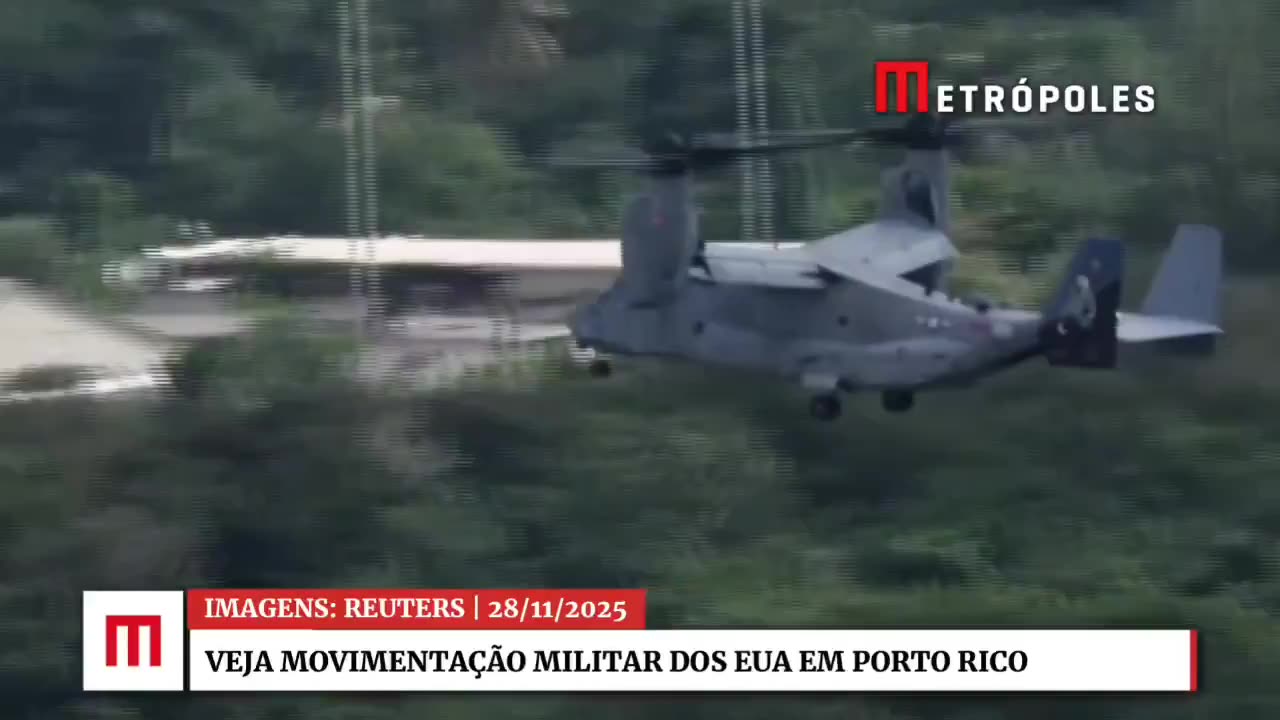 Intense military activity at a U.S. air base in Puerto Rico amid rising tensions with Venezuela.