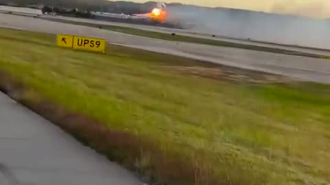 UPS plane in Kentucky burst into flames before crashing