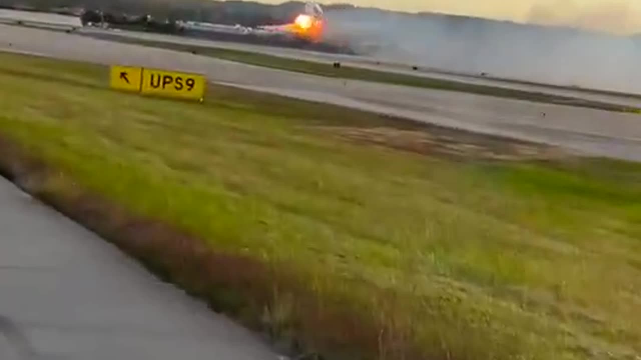 UPS plane in Kentucky burst into flames before crashing