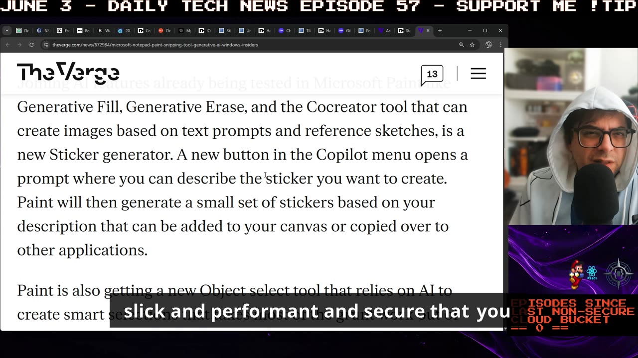 windows notepad has generative AI built in
