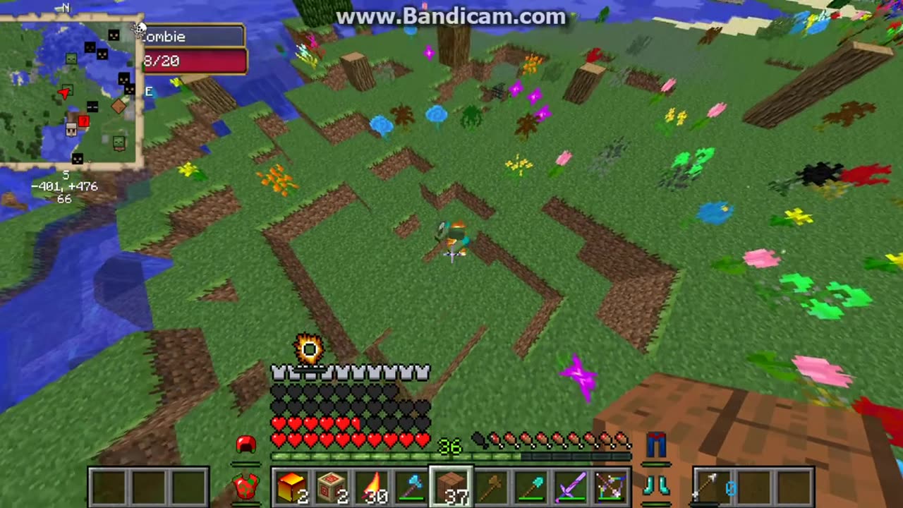 Minecraft burning trapped zombies