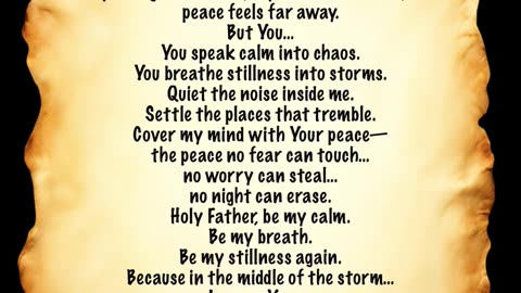 Prayer for Anxiety & Inner Peace | Philippians 4:7