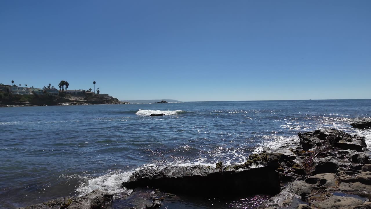 SUNNY South View Looking South From La Jolla - Sunset #waves #lajolla #sandiego