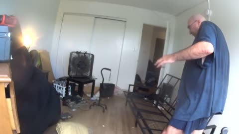 Putting together the bedroom futon... almost died...
