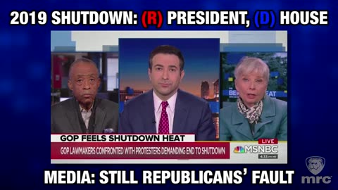 No Matter Who Is In Control, Media Always Blames GOP if the Government Shuts Down