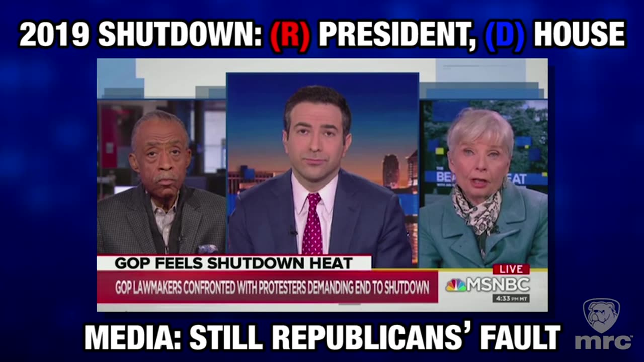 No Matter Who Is In Control, Media Always Blames GOP if the Government Shuts Down