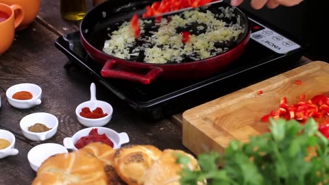 Shakshuka - Eggs in Tomato Sauce by Ella